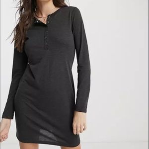 French Connection button front jersey dress